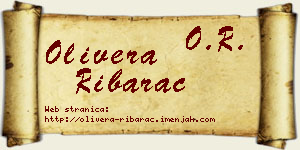 Olivera Ribarac vizit kartica